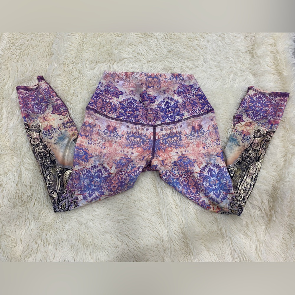 Evolution and Creation Kids Patterned Leggings - Purple and Pink